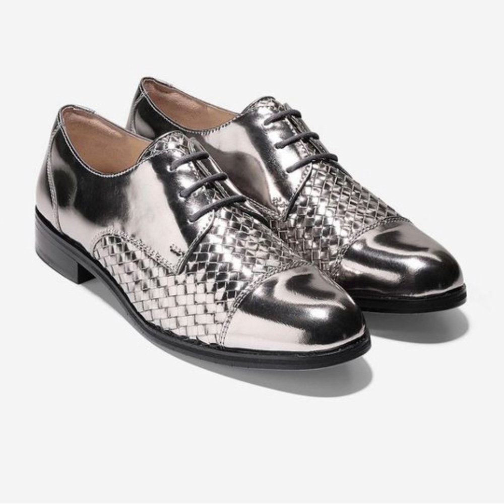 Cole Haan Jagger Weave Oxford (lace-up) in Silver (as seen on Taylor Swift)